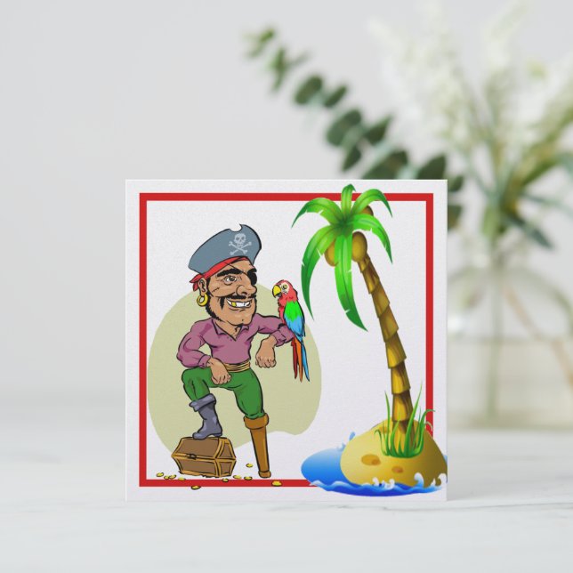 Invitación de Treasure Island 3 (Anverso de pie)