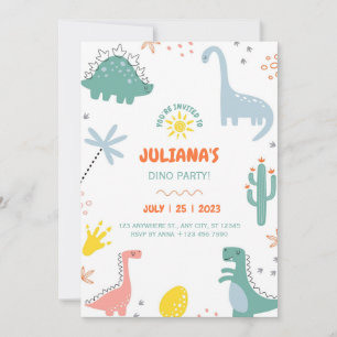 invitación de tres cumpleaños rex