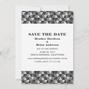 Invitación de triángulos geométricos para guardar