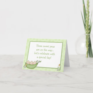 Invitación de triplets Baby Shower