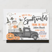 Invitación de Tronco o Tratamiento de Halloween