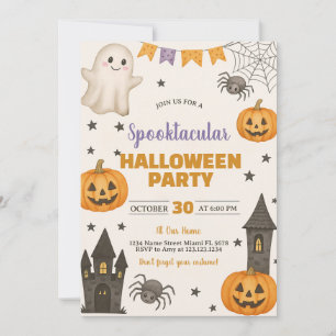 Invitación de truco o tratamiento de disfraces per