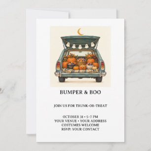 Invitación de Trunk or Treat de Halloween de Bumpe