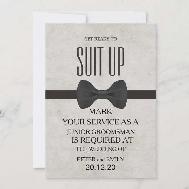 Invitación de tu Servicio como Padrino de Boda (Anverso)