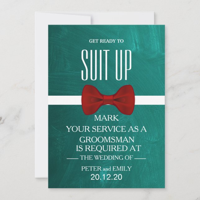 Invitación de tu Servicio como Padrino de Boda (Anverso)