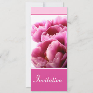 Invitación de tulipanes rosados