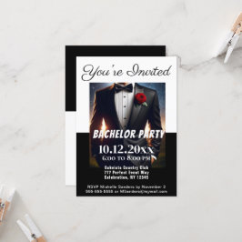 Invitación de Tuxedo de la Bachelor Party