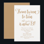 Invitación De Tween a Teen 13th Birthday Party CUALQUIER COLO<br><div class="desc">De Tween a Teen 13th Birthday Party CUALQUIER Invitación COLOR. Elija cualquier color de fondo para la parte delantera y trasera.</div>