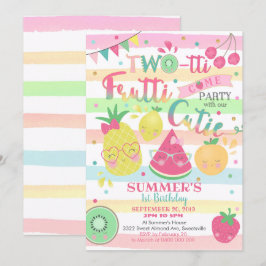 Invitación de Twotti Frutti - 2do cumpleaños -