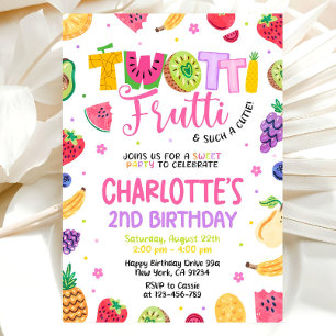 Invitación de Twotti Frutti, Cumpleaños de Two-tti
