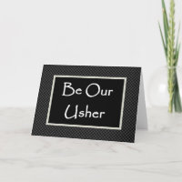 Invitación de ujier con borde marcado