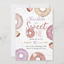 Invitación de un cumpleaños a Donut Sweet