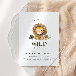 Invitación de un cumpleaños a Lion Wild