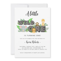 Invitación de un cumpleaños a Safari Wild