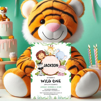 Invitación de un cumpleaños a Safari Wild
