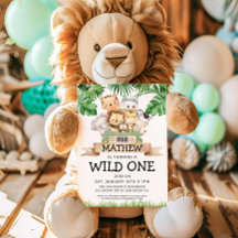 Invitación de un cumpleaños a Safari Wild