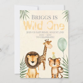 Invitación de un cumpleaños a un animal salvaje