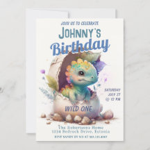 Invitación de un cumpleaños a un niño de dinosauri