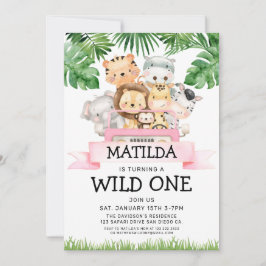 Invitación de un cumpleaños al Safari de la Selva