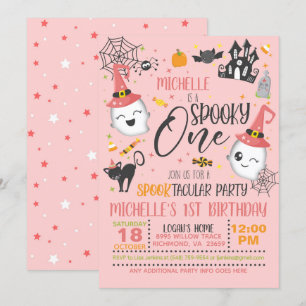 Invitación de un cumpleaños espeluznante - Rosa