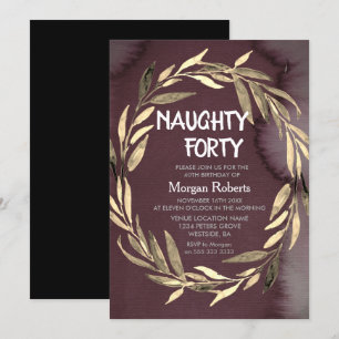 Invitación de un Fiesta de cumpleaños 40 Hombres c