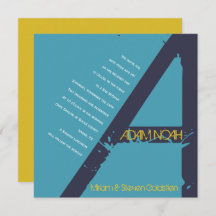 Invitación de un monograma de barra inicial de bar