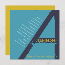 Invitación de un monograma de barra inicial de bar