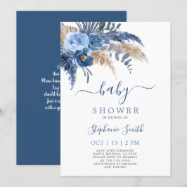 Invitación de un niño de Baby Shower de pampas