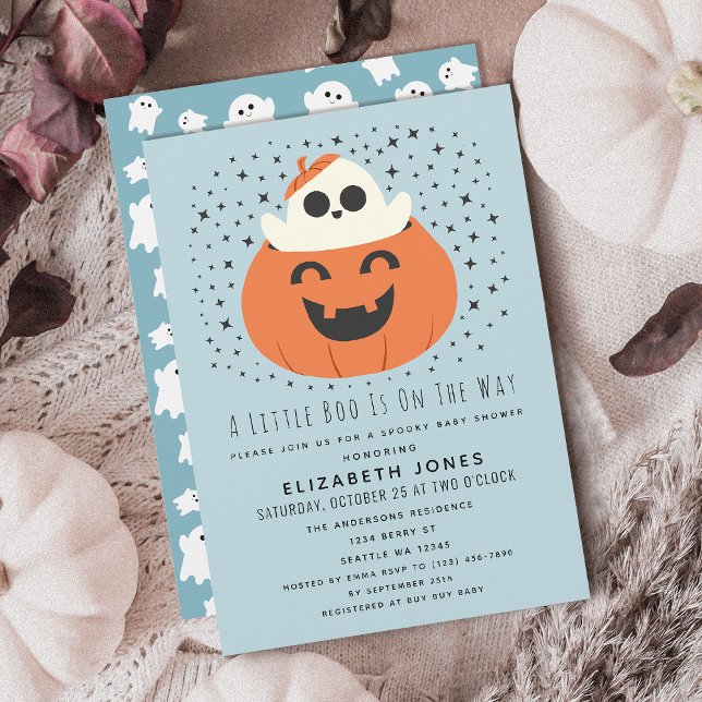 Invitación de un niño de Baby Shower para Hallowee (Subido por el creador)