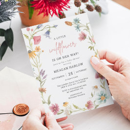 Invitación de un pequeño Chica de Baby Shower con 