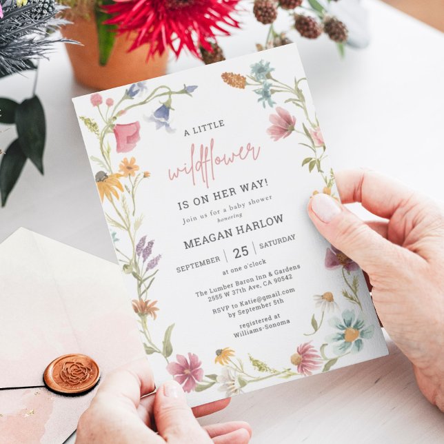 Invitación de un pequeño Chica de Baby Shower con  (Subido por el creador)