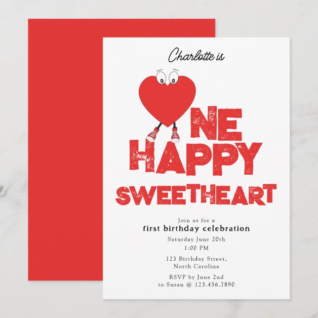 Invitación de una feliz enamorada para el primer c (Anverso / Reverso)