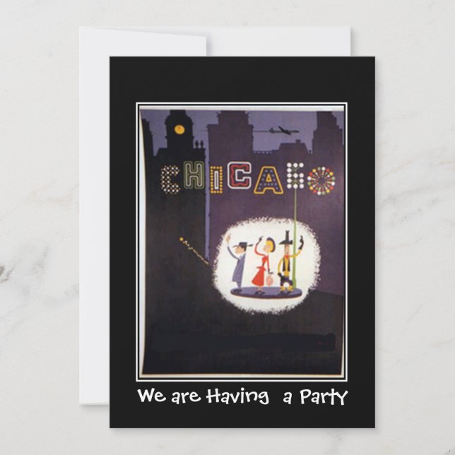 Invitación de una fiesta privada de Chicago (Anverso)