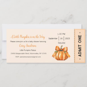 Invitación de Una Pequeña Calabaza en Camino