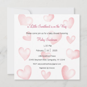 Invitación de una pequeña dulzura en camino