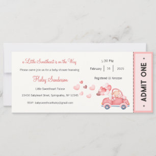 Invitación de una pequeña dulzura en camino