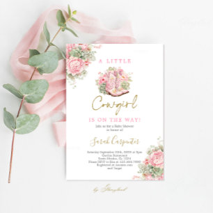 Invitación de una pequeña niña Chica de Baby Showe