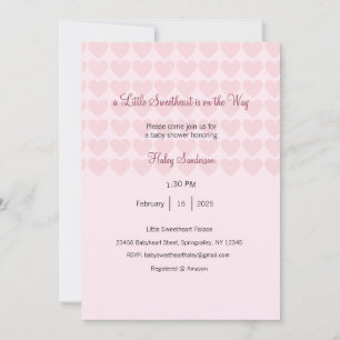 Invitación de una pequeña querida en camino