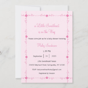 Invitación de una pequeña querida en camino