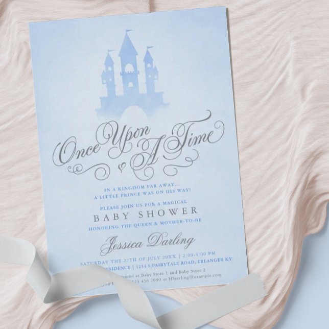 Invitación De Una Vez, Fairytale Castle Boy Baby Shower (Subido por el creador)