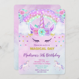 Invitación de Unicornio 