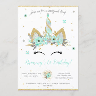 Invitación de Unicornio de Fantasía