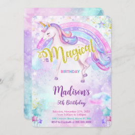 Invitación de Unicornio Mágico 