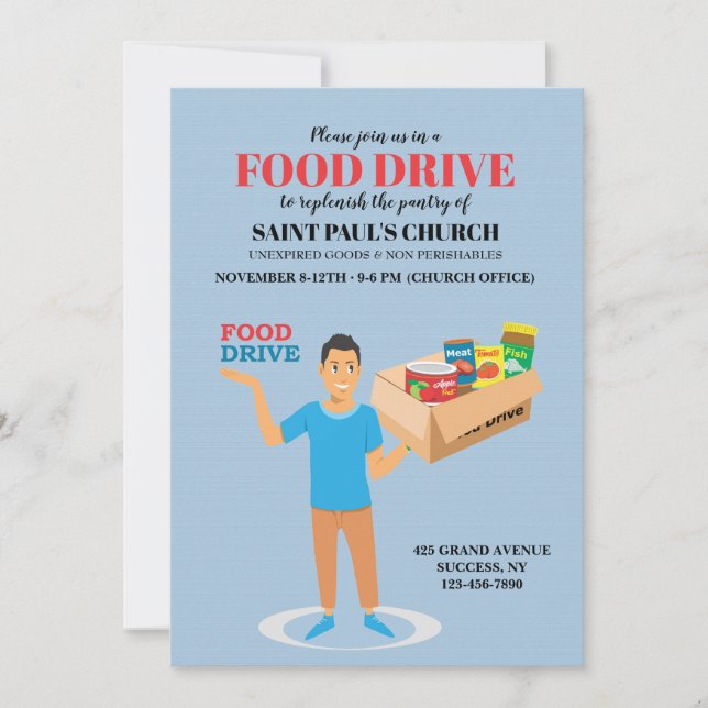 Invitación de unidad de alimentos (Anverso)