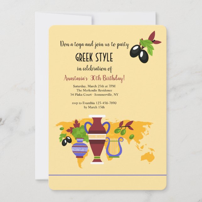 Invitación de urnas griegas (Anverso)