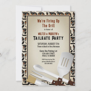 Invitación de Utensilios Modernos de Barbacoa