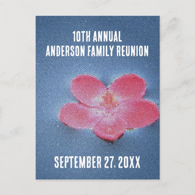 Invitación de vacaciones anuales de reunión famili (Anverso)