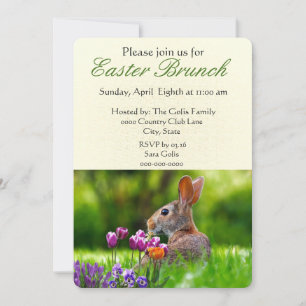 Invitación de vacaciones de Brunch de Pascua con c