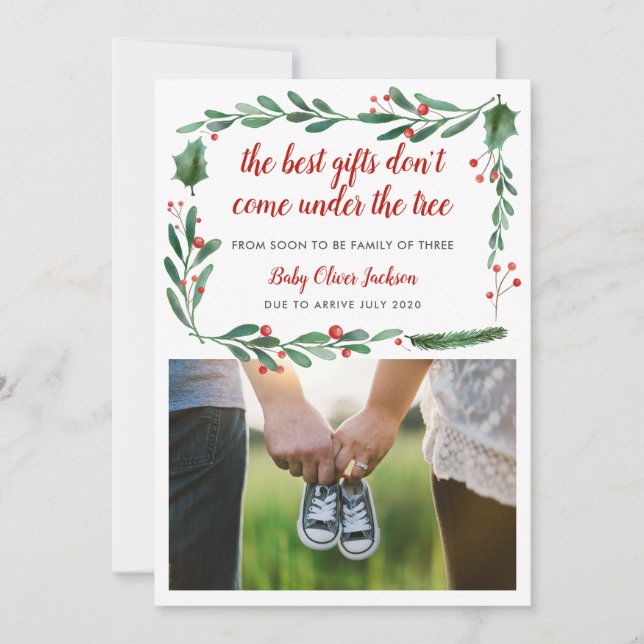 Invitación de vacaciones de embarazo | Foto modern (Anverso)