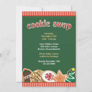 Invitación de vacaciones de intercambio de cookies